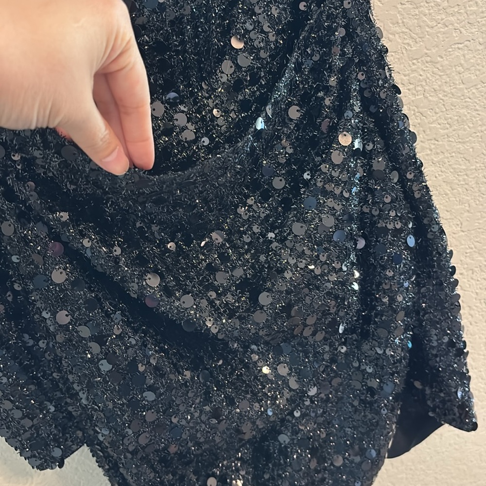 NWT NBD Sequin Dress Sz XXS in Black Mini Dress - Picture 12 of 12